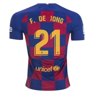 Maglia Barcellona NO.21 De Jong Home 2019 2020 Blu Rosso