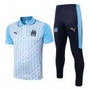 Polo Set Completo Marseille 2020 2021 Blu