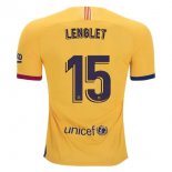 Maglia Barcellona NO.15 Lenglet Away 2019 2020 Giallo