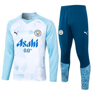 Felpa Manchester City 2024 2025 Bianco Blu