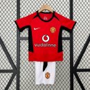 Maglia Manchester United Home Bambino Retro 2002 2004 Maglia Manchester United Home Bambino Retro 2002 2004