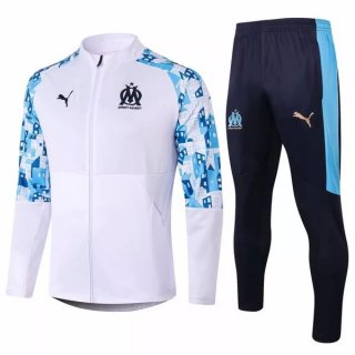 Felpa Marseille 2020 2021 Blu Bianco
