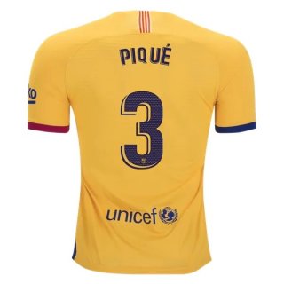 Maglia Barcellona NO.3 Pique Away 2019 2020 Giallo