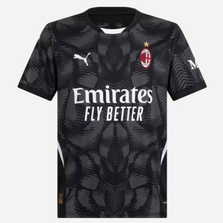 Thailandia Maglia AC Milan Portiere 2024 2025 Nero Grigio