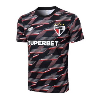 Maglia Formazione Sao Paulo 2024 2025 Nero Rosso