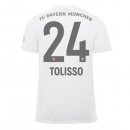 Maglia Bayern Munich NO.24 Tolisso Away 2019 2020 Bianco Maglia Bayern Munich NO.24 Tolisso Away 2019 2020 Bianco