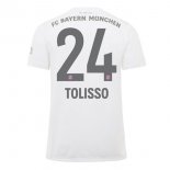 Maglia Bayern Munich NO.24 Tolisso Away 2019 2020 Bianco Maglia Bayern Munich NO.24 Tolisso Away 2019 2020 Bianco