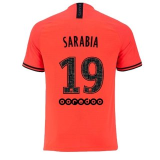 Maglia Paris Saint Germain NO.19 Sarabia Away 2019 2020 Arancione