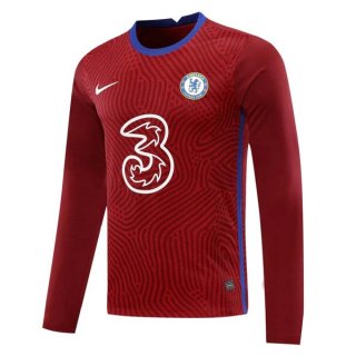 Maglia Chelsea Manga Larga Portiere 2020 2021 Borgona