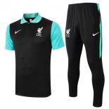 Polo Liverpool Set Completo 2020-2021 Nero Verde