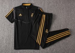 Polo Set Completo Real Madrid 2019 2020 Nero Grigio Polo Set Completo Real Madrid 2019 2020 Nero Grigio