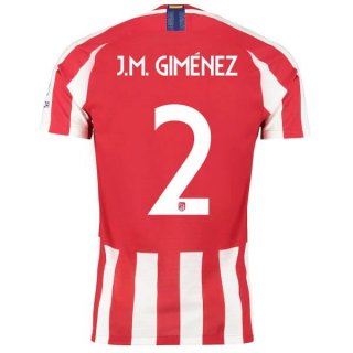 Thailandia Maglia Atletico Madrid NO.2 J.M.Giménez Home 2019 2020 Rosso