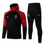 Felpa Cappuccio AC Milan 2021 2022 Rosso Nero Felpa Cappuccio AC Milan 2021 2022 Rosso Nero