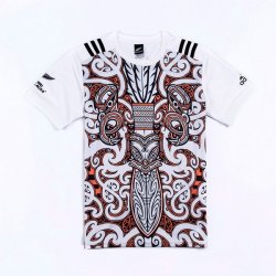 Maglia di Formazione Rugby All Blacks 2017 2018 Bianco