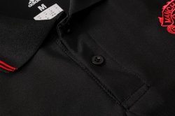 Polo Set Completo Manchester United 2019 2020 Nero Rosso Polo Set Completo Manchester United 2019 2020 Nero Rosso