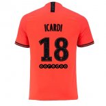 Maglia Paris Saint Germain NO.18 Icardi Away 2019 2020 Arancione