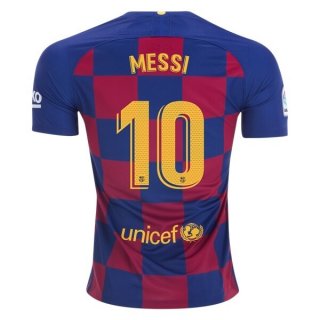 Maglia Barcellona NO.10 Messi Home 2019 2020 Blu Rosso