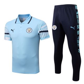 Polo Manchester City Set Completo 2022 2023 Blu