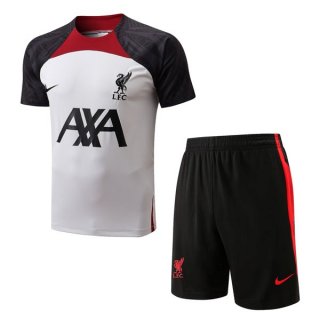 Maglia Formazione Liverpool Set Completo 2022 2023 Bianco Grigio