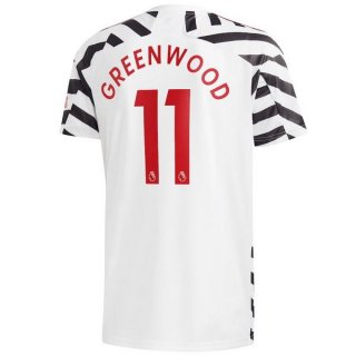 Maglia Manchester United NO.11 Greenwood Terza 2020 2021 Bianco