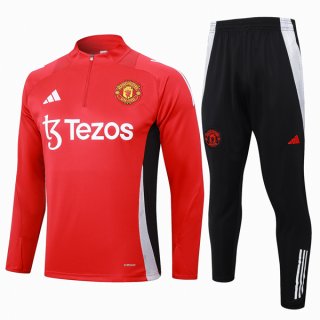 Felpa Allenamento Manchester United 2024 2025 Rosso 3