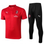 Polo Set Completo AC Milan 2019 2020 Rosso Nero