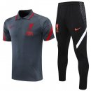 Polo Liverpool Set Completo 2020-2021 Grigio Nero