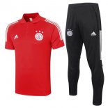Polo Ajax Set Completo 2020-2021 Rosso Nero