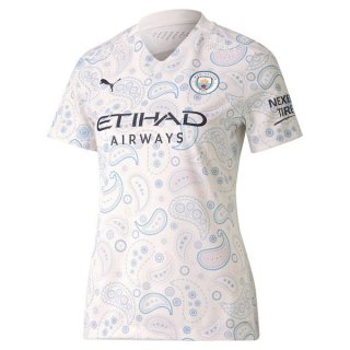 Maglia Manchester City Terza Donna 2020 2021 Bianco