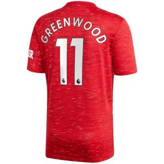 Maglia Manchester United NO.11 Greenwood Home 2020 2021 Rosso