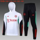 Bambino Felpa Cappuccio Manchester United 2024 Bianco 2 Bambino Felpa Cappuccio Manchester United 2024 Bianco 2