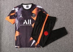 Maglia di Formazione Paris Saint Germain Set Completo 2019 2020 Nero Arancione Maglia di Formazione Paris Saint Germain Set Completo 2019 2020 Nero Arancione