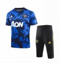 Maglia di Formazione Manchester United Set Completo 2019 2020 Blu Nero