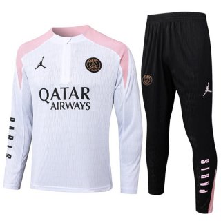Felpa Allenamento PSG 2024 2025 Bianco Rosa