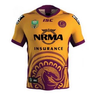 Thailandia Maglia Brisbane Broncos 2018 Giallo