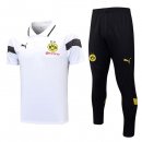 Polo Borussia Dortmund Set Completo 2023 2024 Bianco Nero