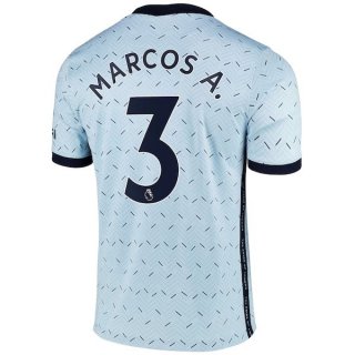 Maglia Chelsea NO.3 Marcos A. Away 2020 2021 Blu