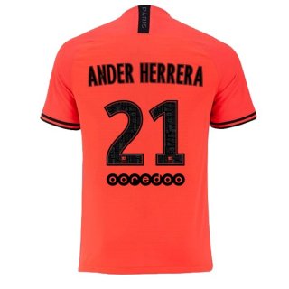 Maglia Paris Saint Germain NO.21 Ander Herrera Away 2019 2020 Arancione