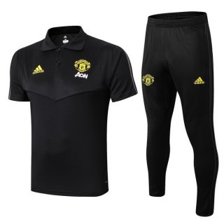 Polo Manchester United Set Completo 2019 2020 Nero Giallo