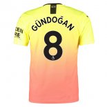 Maglia Manchester City NO.8 Gundogan Terza 2019 2020 Arancione