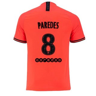 Maglia Paris Saint Germain NO.8 Paredes Away 2019 2020 Arancione