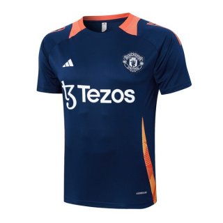 Maglia Formazione Manchester United 2024 2025 Blu Arancione