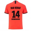 Maglia Paris Saint Germain NO.14 Juan Bernat Away 2019 2020 Arancione