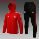 Giacca a vento Manchester United Set Completo 2022 Rosso Nero Giacca a vento Manchester United Set Completo 2022 Rosso Nero