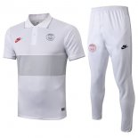Polo Paris Saint Germain Set Completo 2019 2020 Bianco Grigio Polo Paris Saint Germain Set Completo 2019 2020 Bianco Grigio