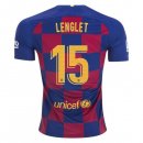 Maglia Barcellona NO.15 Lenglet Home 2019 2020 Blu Rosso