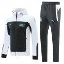 Felpa Cappuccio Marseille 2021 2022 Bianco Nero Felpa Cappuccio Marseille 2021 2022 Bianco Nero