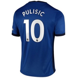 Maglia Chelsea NO.10 Pulisic Home 2020 2021 Blu