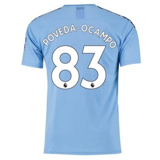 Maglia Manchester City NO.83 Poveda Ocampo Home 2019 2020 Blu