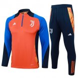 Felpa Allenamento Juventus 2024 2025 Arancione Blu 3 Felpa Allenamento Juventus 2024 2025 Arancione Blu 3